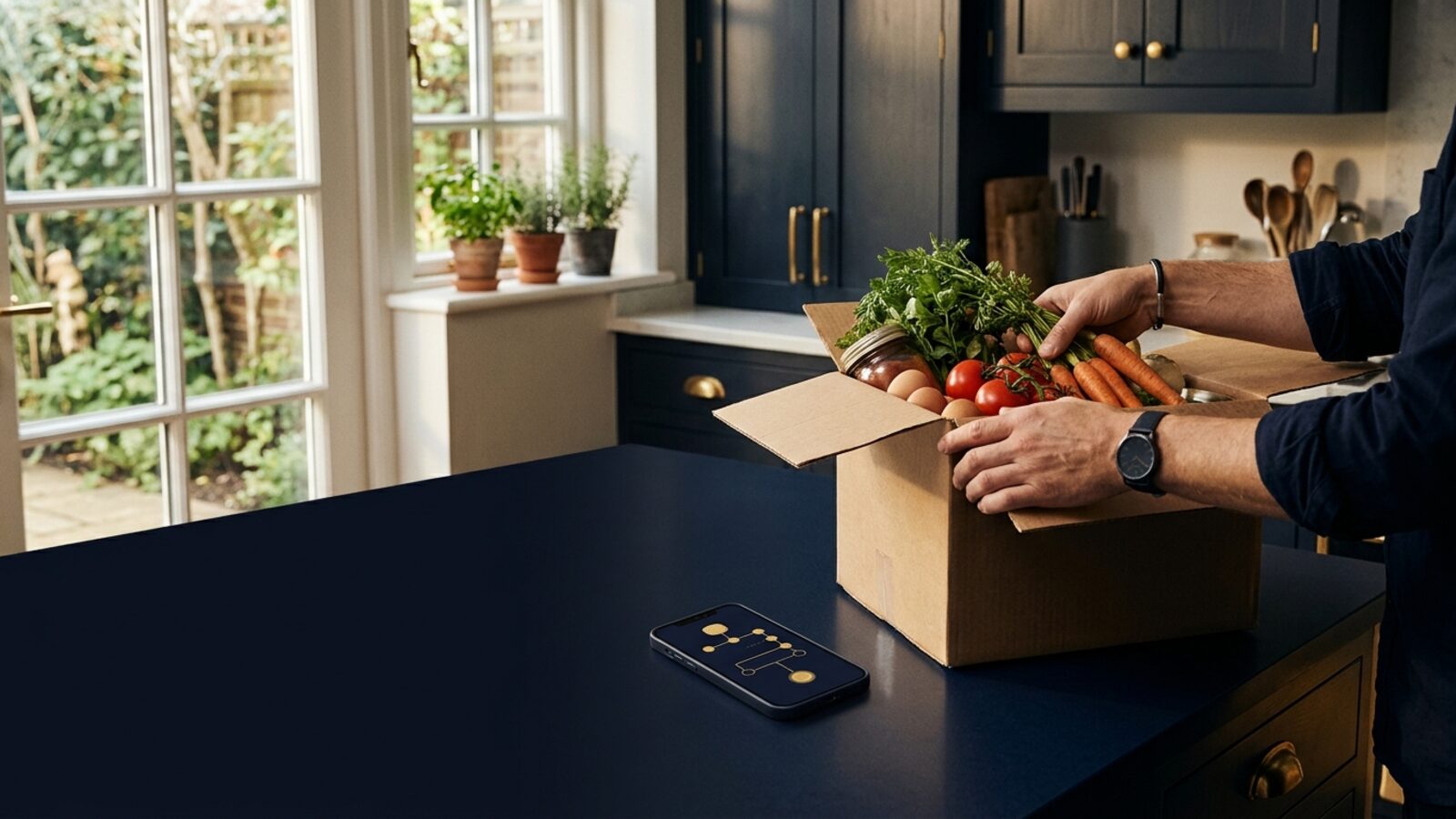 Retail and Food illustration